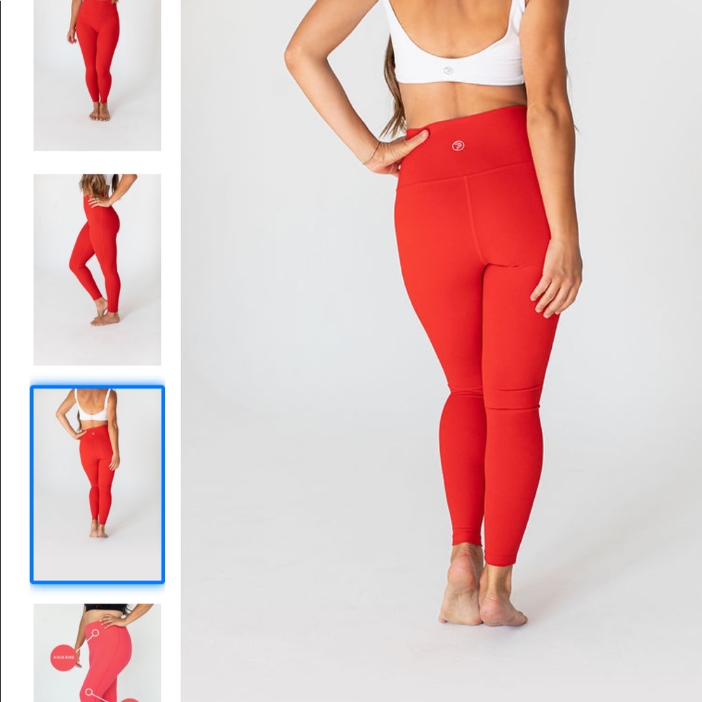 Red Sola leggings from Savvi.